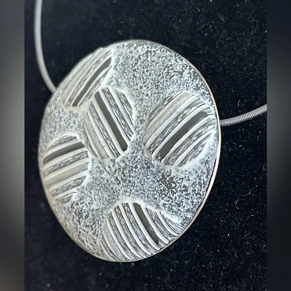 Forlano + Ford necklace on 18” oxidized silver chain. Reversible. One of a kind. - Picture 5 of 13